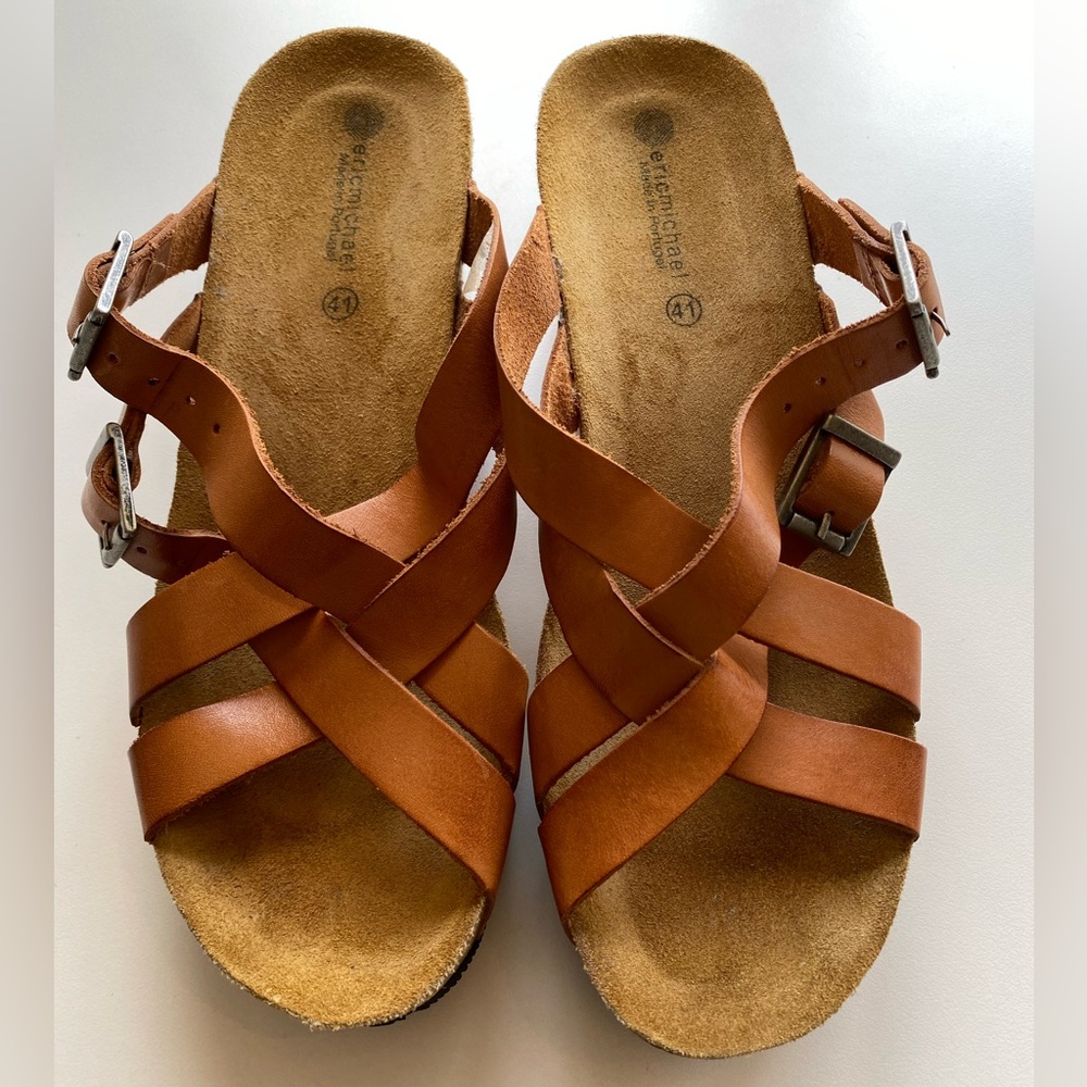 Eric Michael leather platform wedges like new size 41 (11) women’s